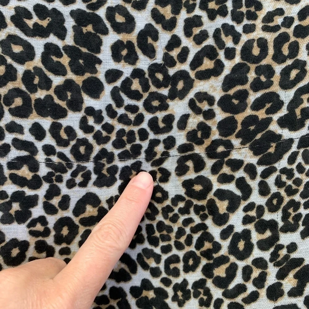 Leopard Print Scarf Womens Lightweight Woven